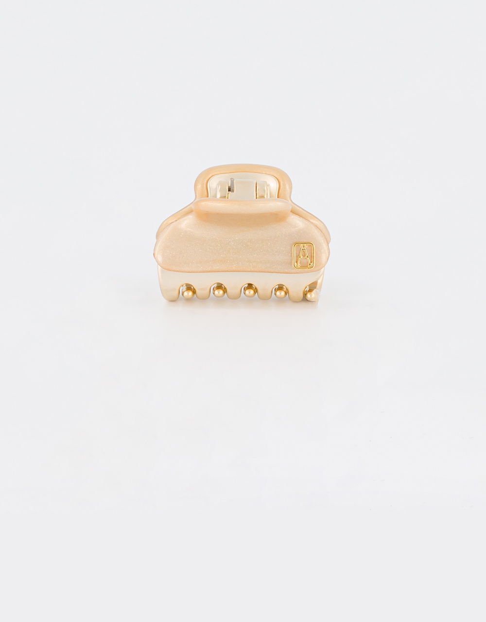 Alexandre de Paris regular beige jewel hair clip Pince